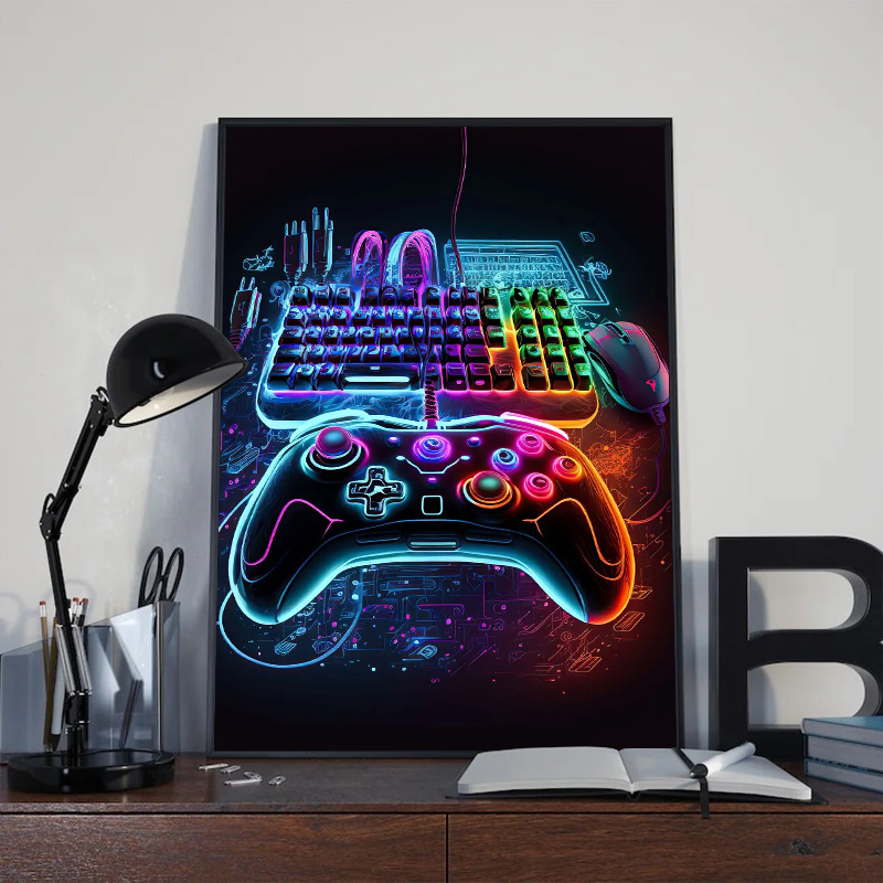 Modern Neon Pop Tarzı Oyun Duv - Esports Gaming House incelemesi ve fiyatı