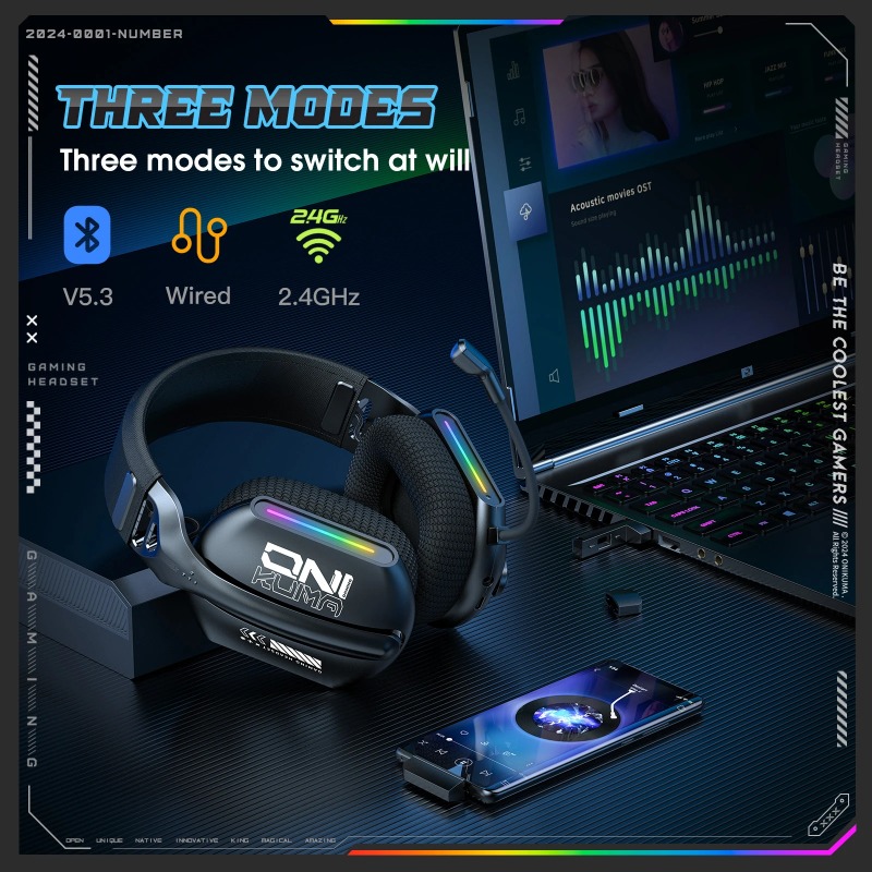 ONIKUMA GT808 Kablosuz Oyun Ku - Esports Gaming Headphones incelemesi ve fiyatı