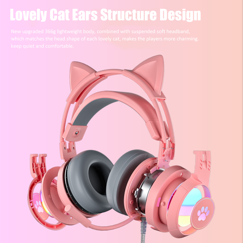 Sevimli kedi kulak oyun mikrof - Esports Gaming Headphones incelemesi ve fiyatı