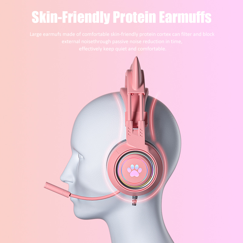 Sevimli kedi kulak oyun mikrof - Esports Gaming Headphones incelemesi ve fiyatı